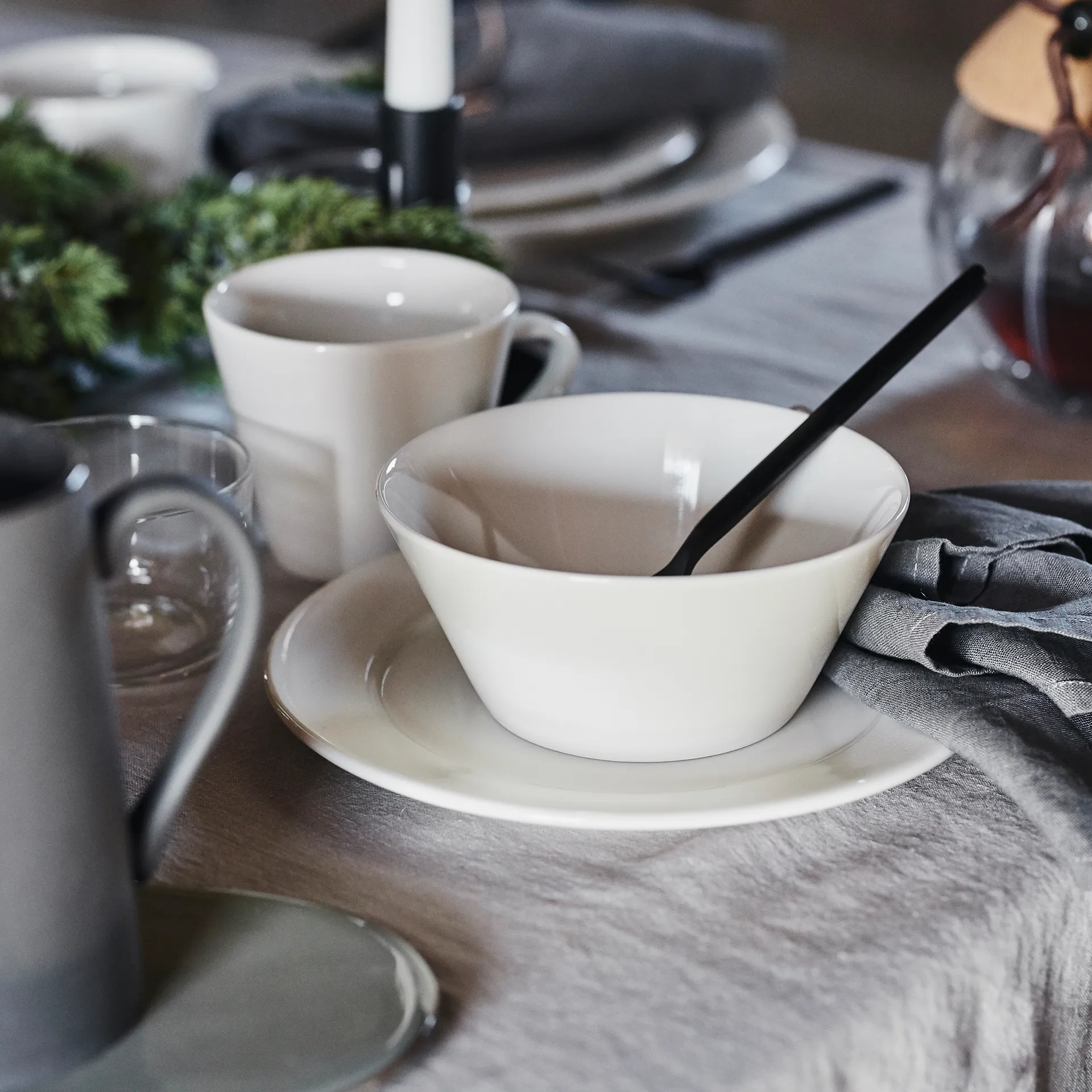 Set di stoviglie Kalk 16 pezzi - Bianco,  Scandi Living