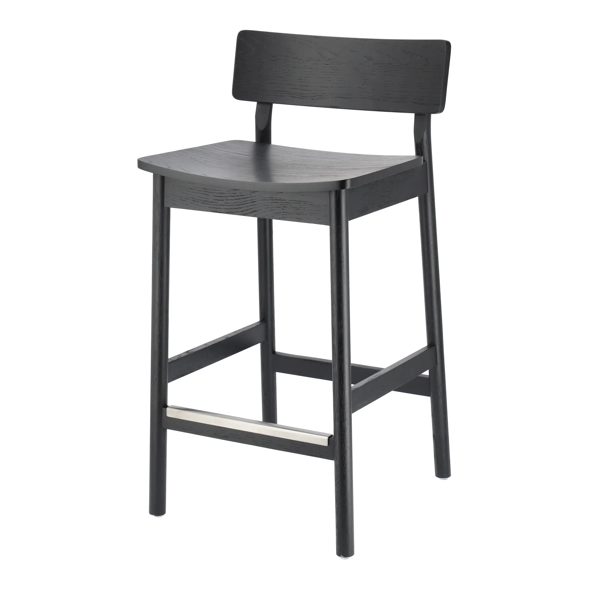 Sgabello da bar Horizon 67 cm, Black brushed oak Scandi Living