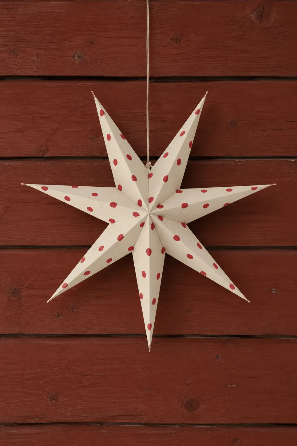 Stella dell'Avvento Bare bianco-rosso maculato, 60 cm Scandi Living