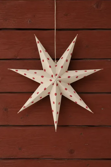 Stella dell'Avvento Bare bianco-rosso maculato - 60 cm - Scandi Living