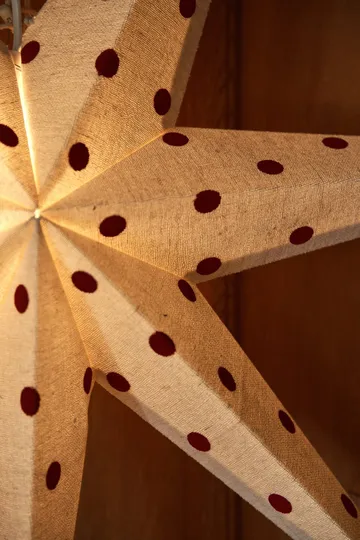 Stella dell'Avvento Bare bianco-rosso maculato - 80 cm - Scandi Living