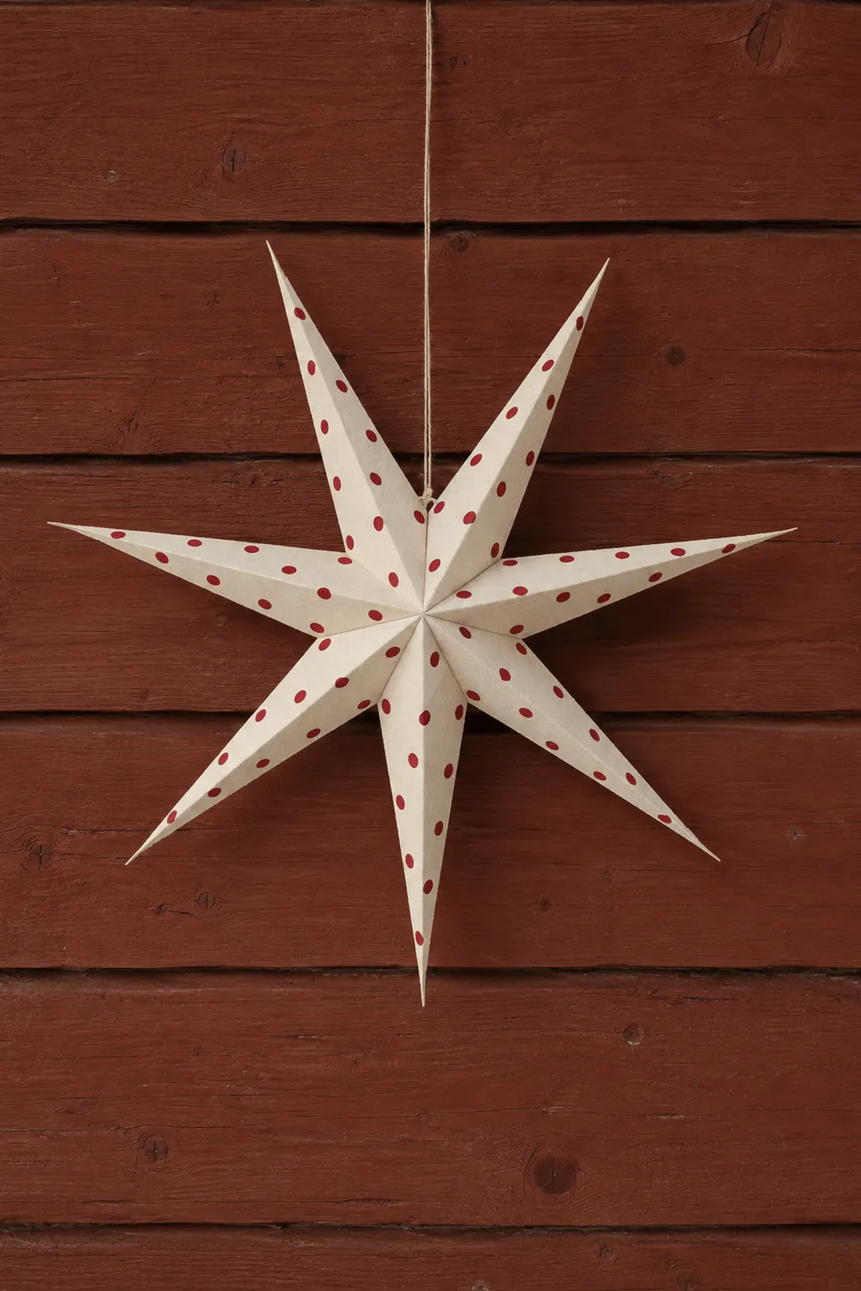 Stella dell'Avvento Bare bianco-rosso maculato, 80 cm Scandi Living