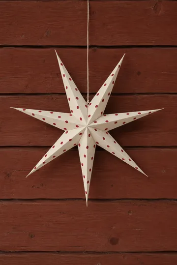 Stella dell'Avvento Bare bianco-rosso maculato - 80 cm - Scandi Living