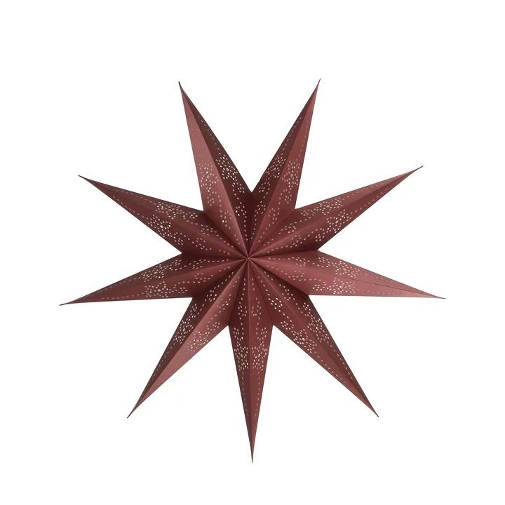 Stella dell'avvento Folk - Burgundy, Ø60 cm - Scandi Living