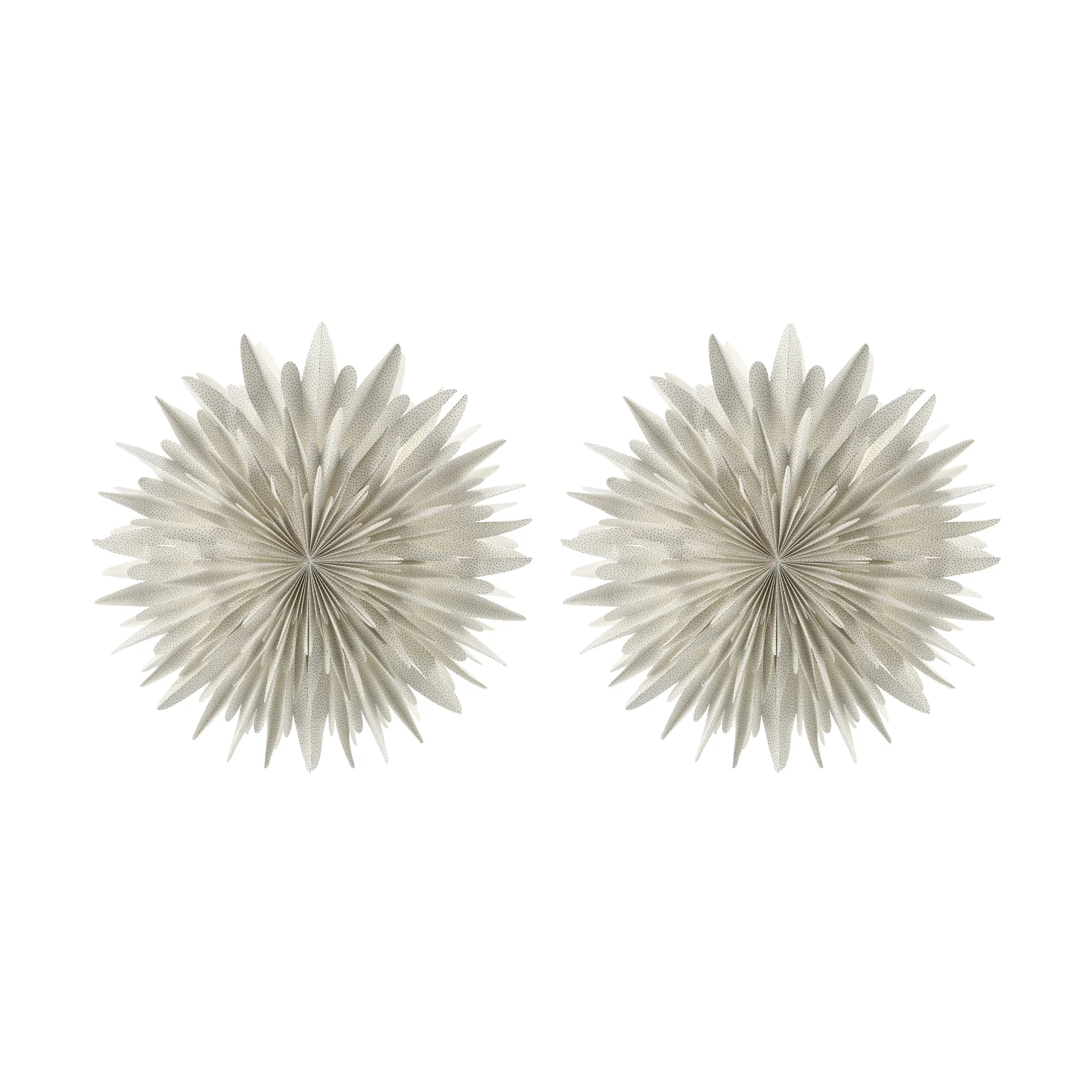 Stella dell'Avvento Luna Ø80 cm confezione da 2 - Bianco con pois Scandi Living