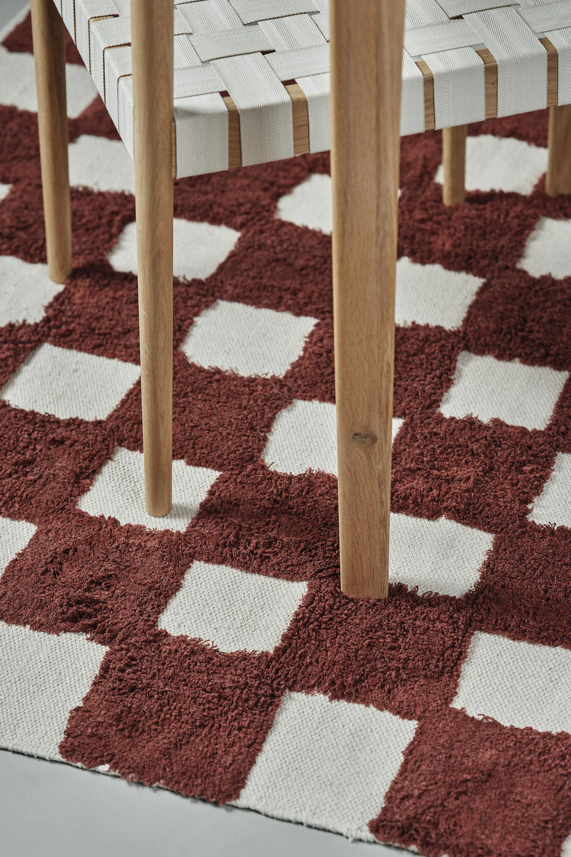 Tappeto Checker Play 170x240 cm, Rust Scandi Living