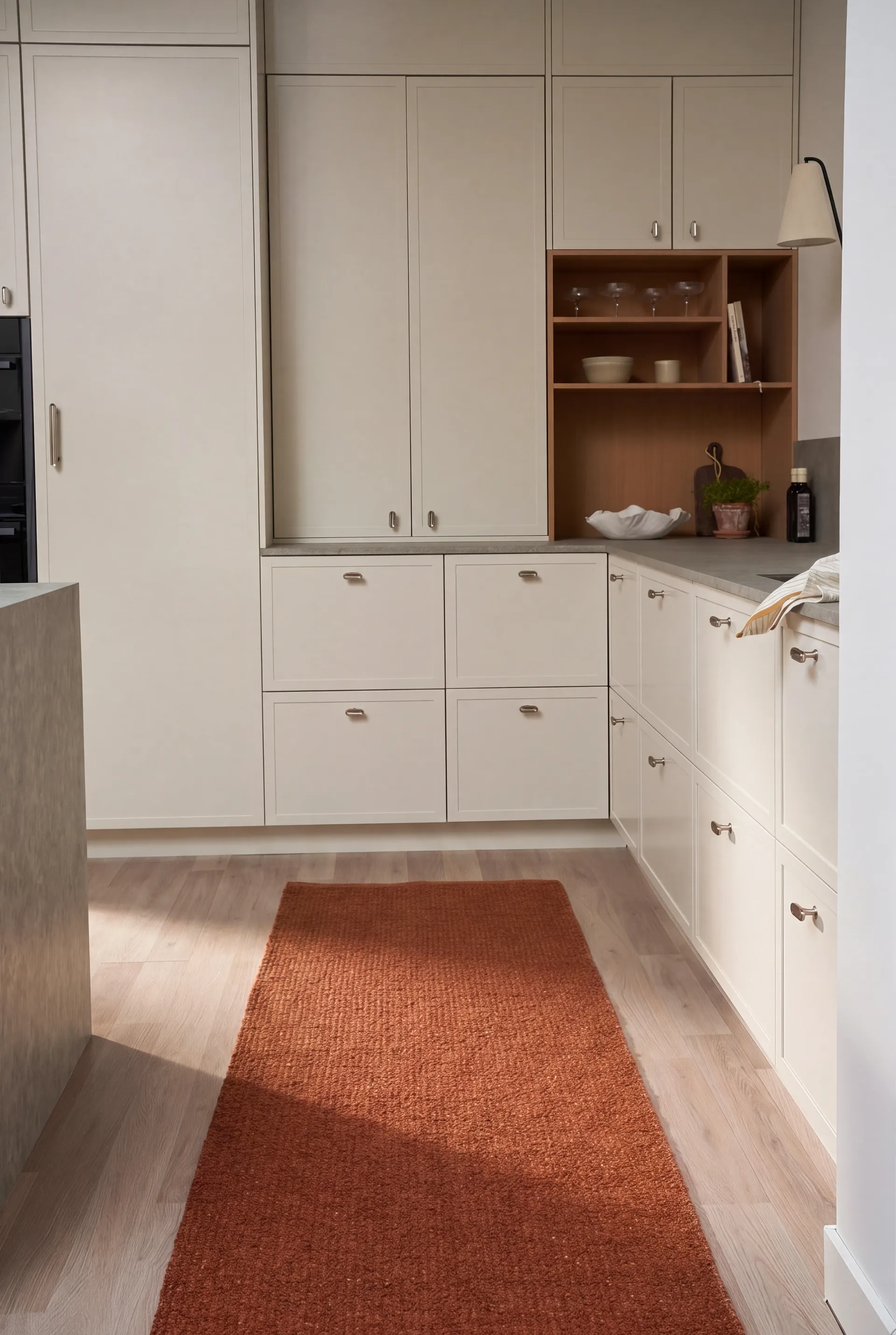 Tappeto Fallow da corridoio, Ruggine, 70x250 cm Scandi Living