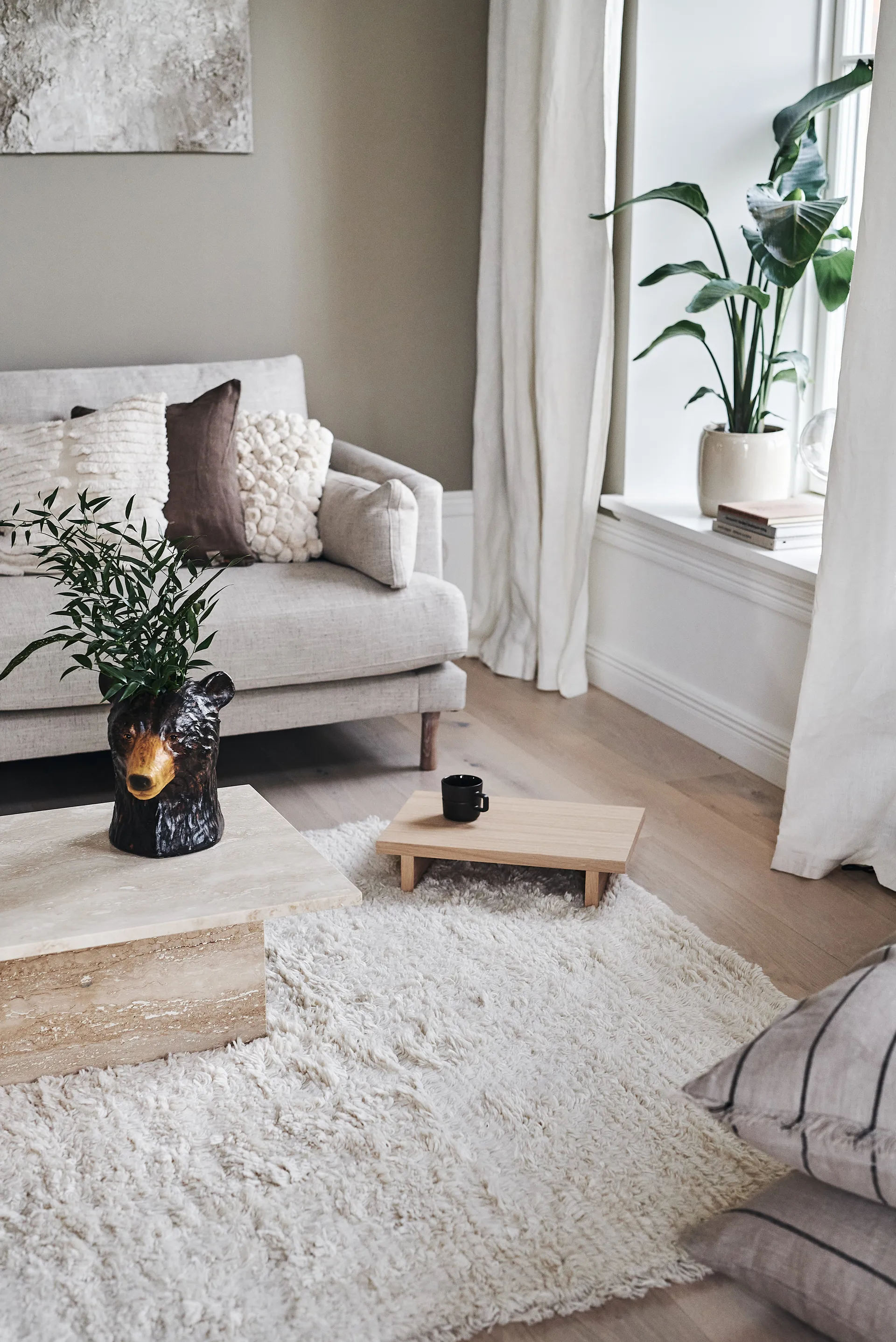 Tappeto in lana Cozy natural white, 170x240 cm Scandi Living