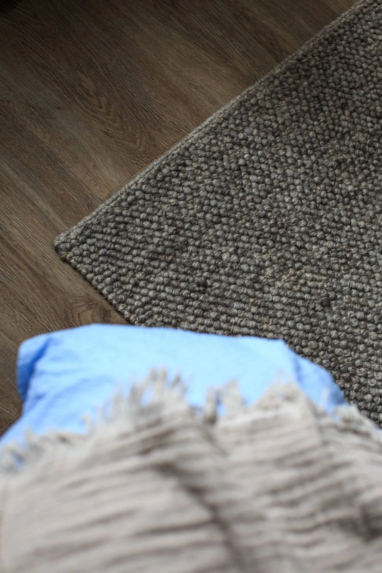 Tappeto in lana Flock nature grey, 170x240 cm Scandi Living
