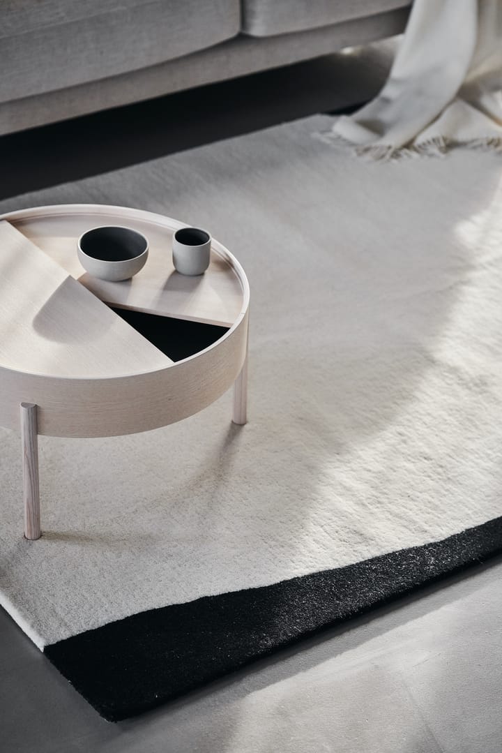 Tappeto in lana Flow bianco-nero, 170x240 cm Scandi Living