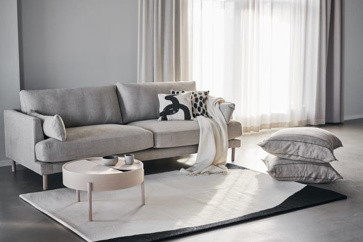 Tappeto in lana Flow bianco-nero - 170x240 cm - Scandi Living