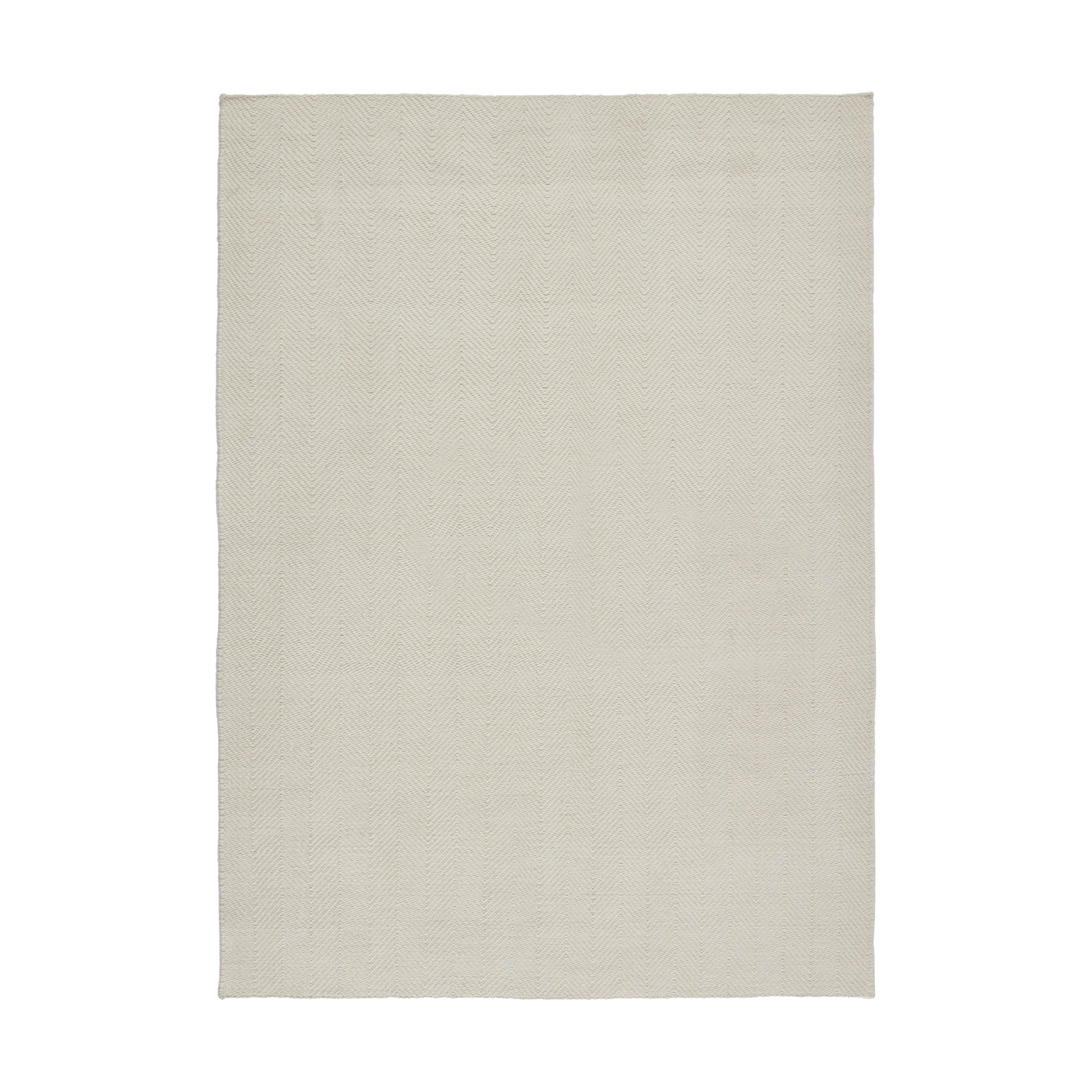 Tappeto in lana Furrow bianco naturale, 200x300 cm Scandi Living
