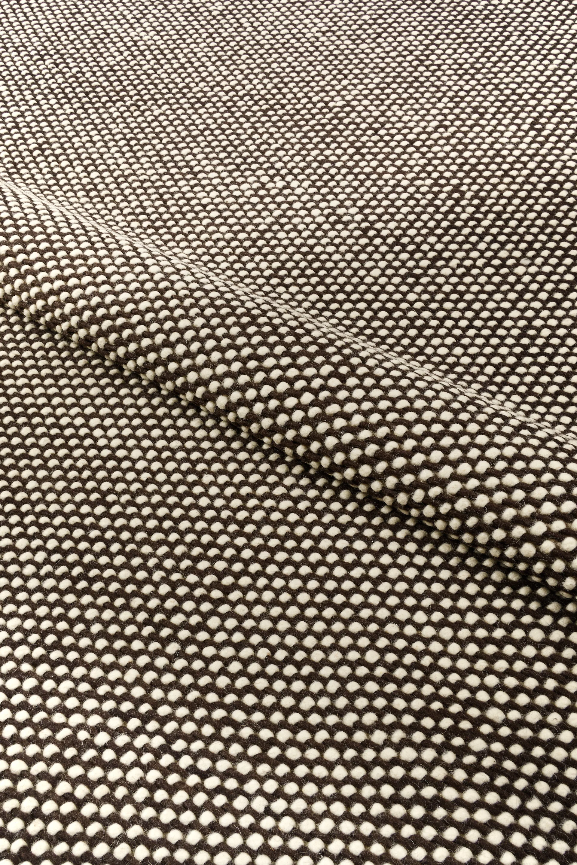Tappeto in lana Hill bianco/marrone, 170x240 cm Scandi Living