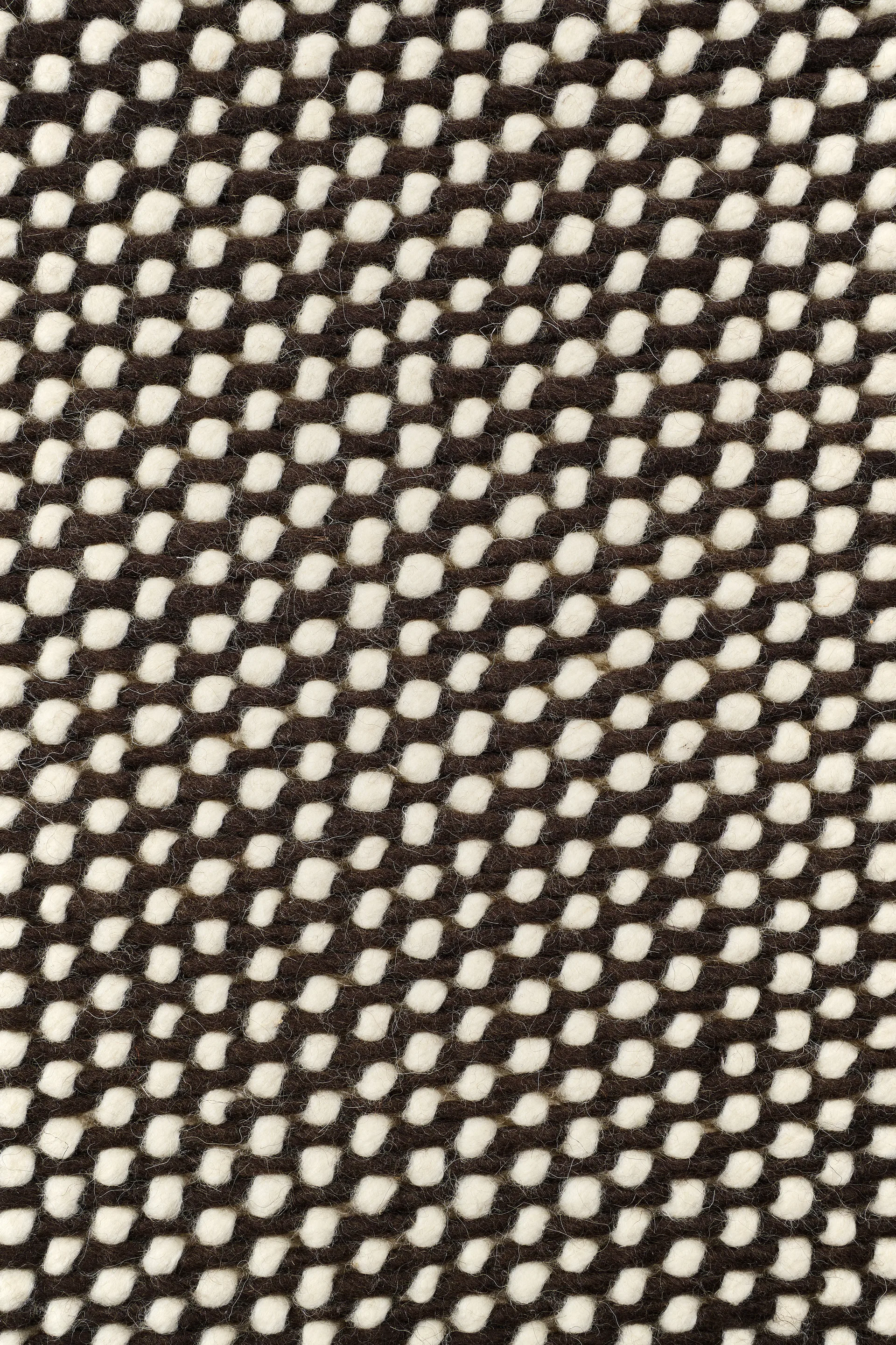 Tappeto in lana Hill bianco/marrone, 200x300 cm Scandi Living