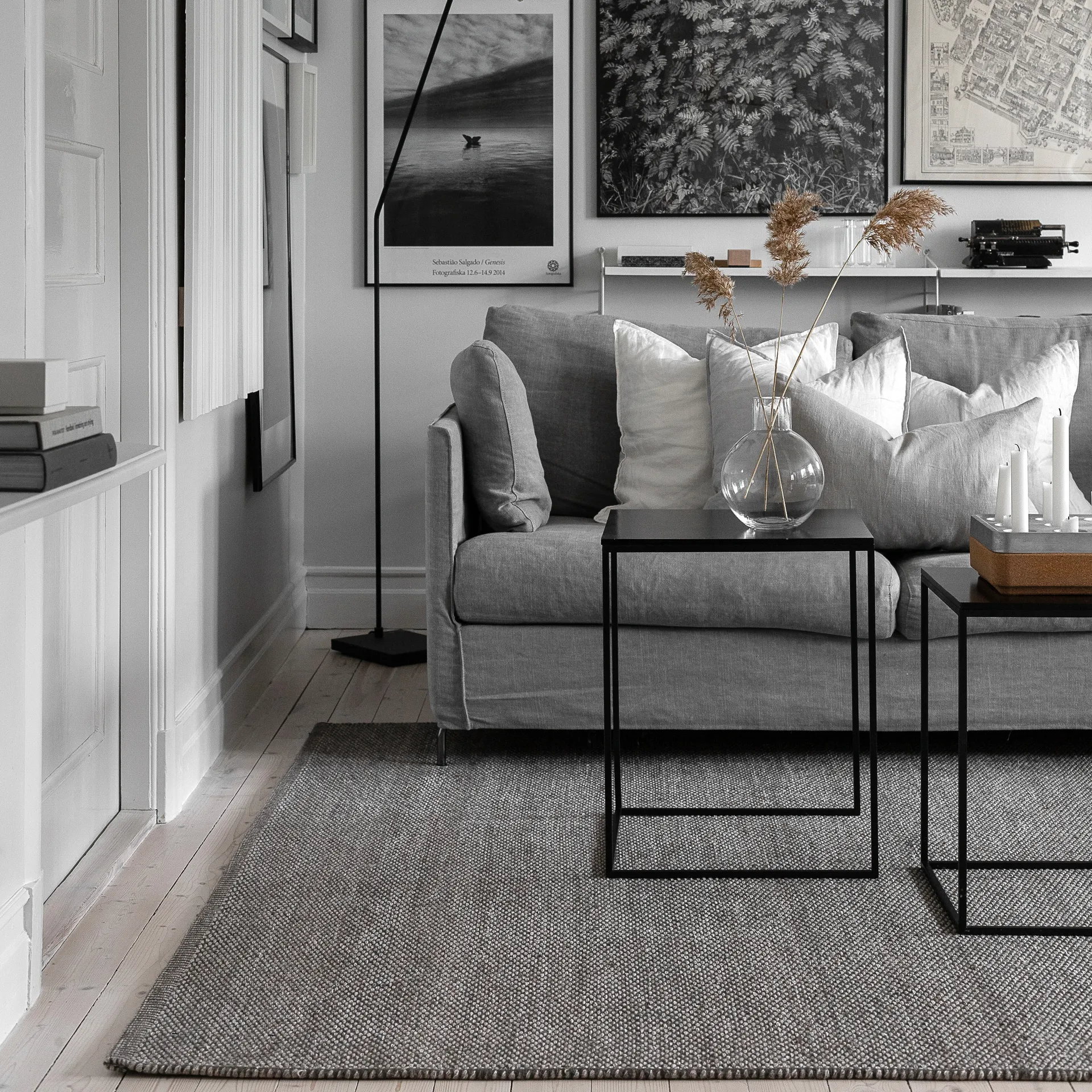 Tappeto in lana Lea nature grey, 200x300 cm Scandi Living