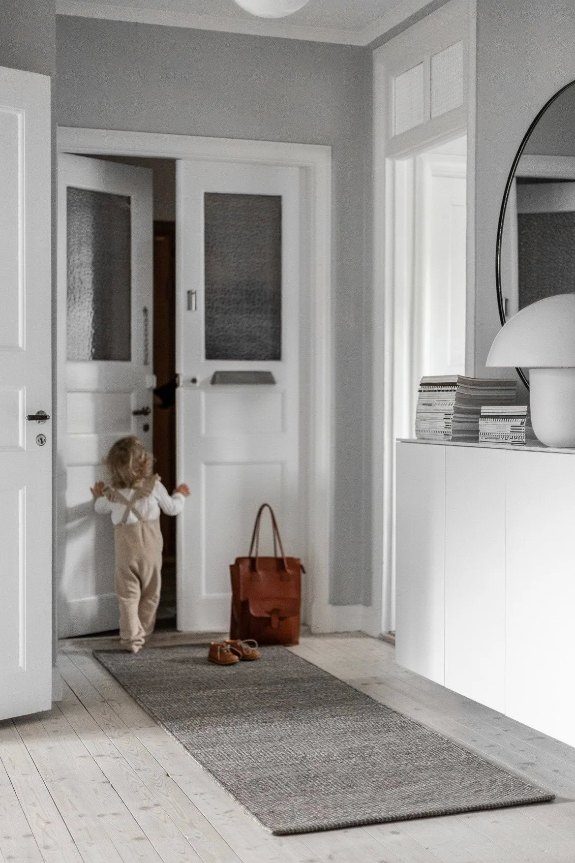 Tappeto in lana Lea nero, 80x240 cm Scandi Living