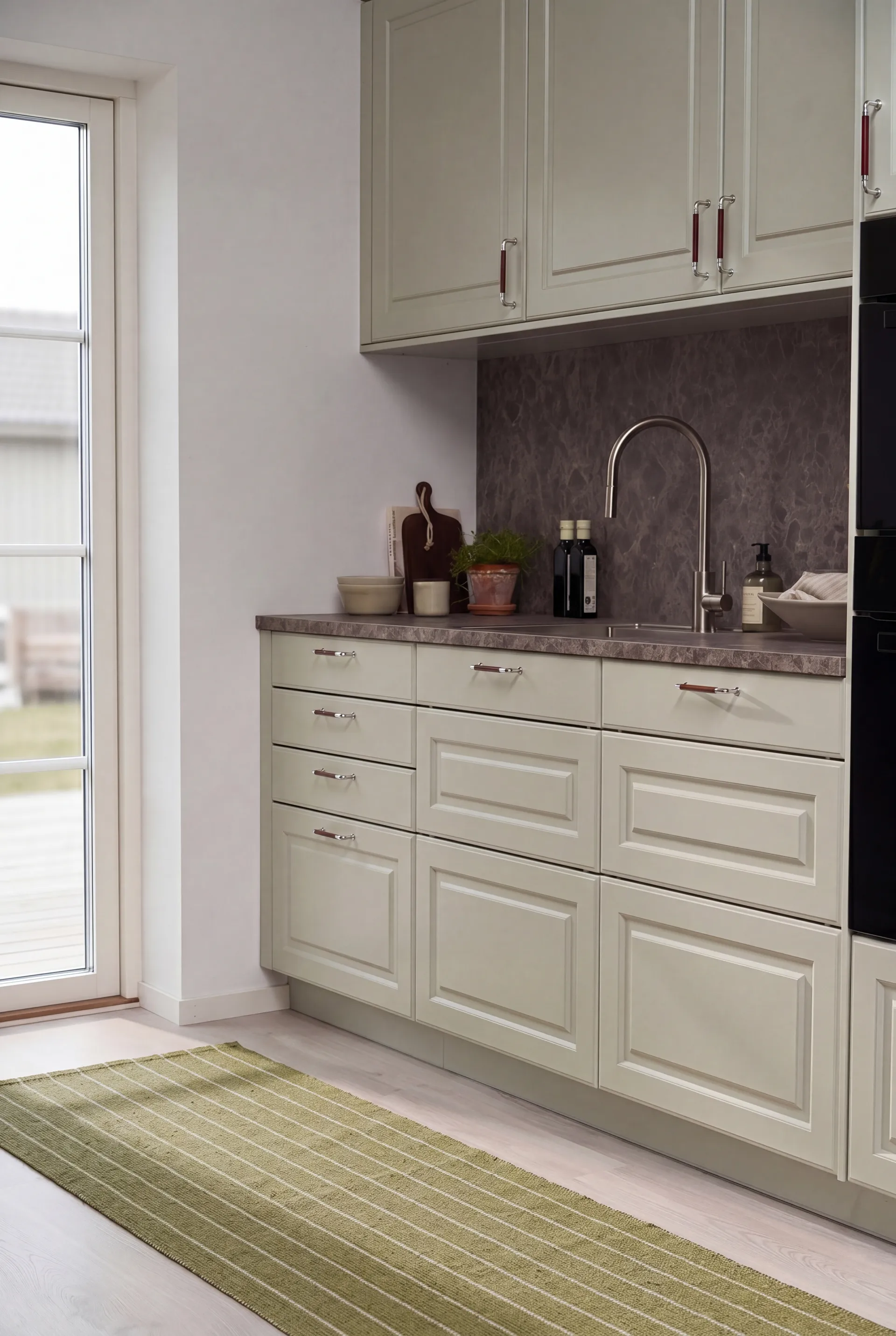 Tappeto Lane da corridoio, Verde oliva, 70x150 cm Scandi Living
