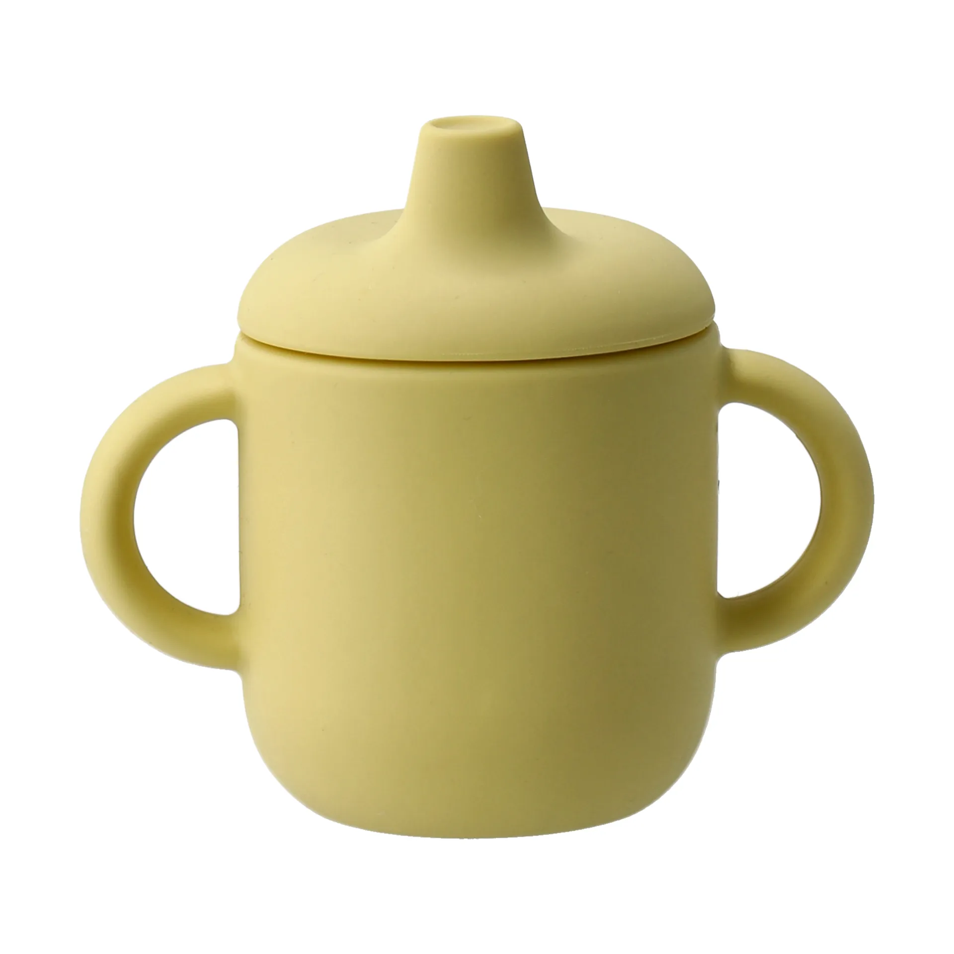 Tazza con beccuccio Elvie in silicone 180 ml, Limone Scandi Living