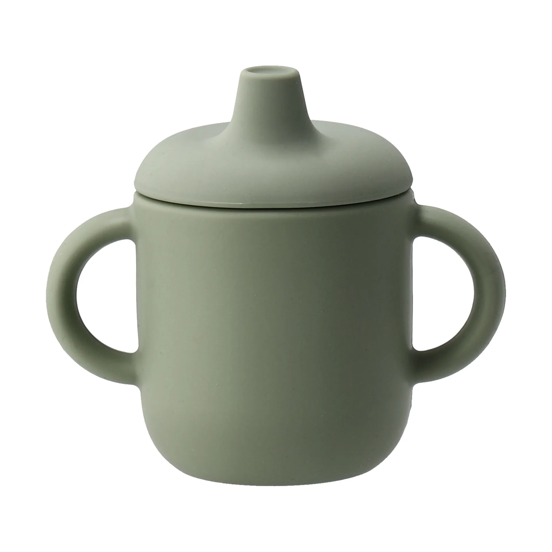 Tazza con beccuccio Elvie in silicone 180 ml, Verde Scandi Living