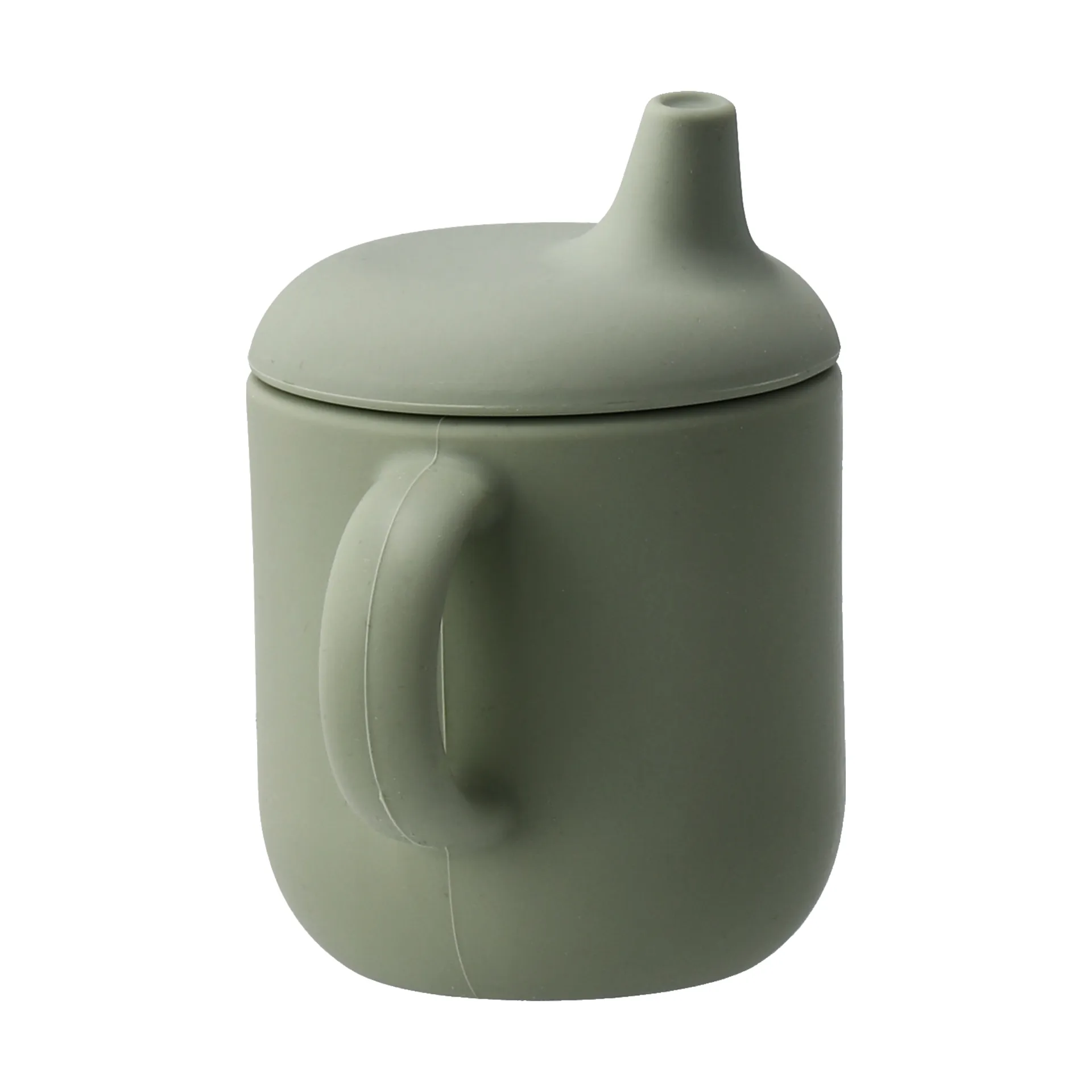 Tazza con beccuccio Elvie in silicone 180 ml, Verde Scandi Living