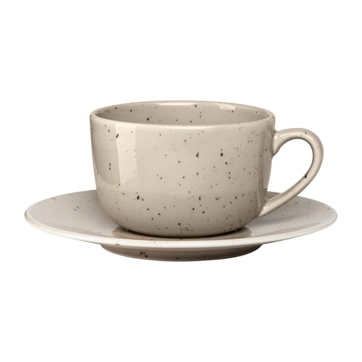 Tazza con piattino Freckle 26 cl - Beige - Scandi Living