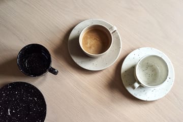 Tazza con piattino Freckle 26 cl - Bianco - Scandi Living