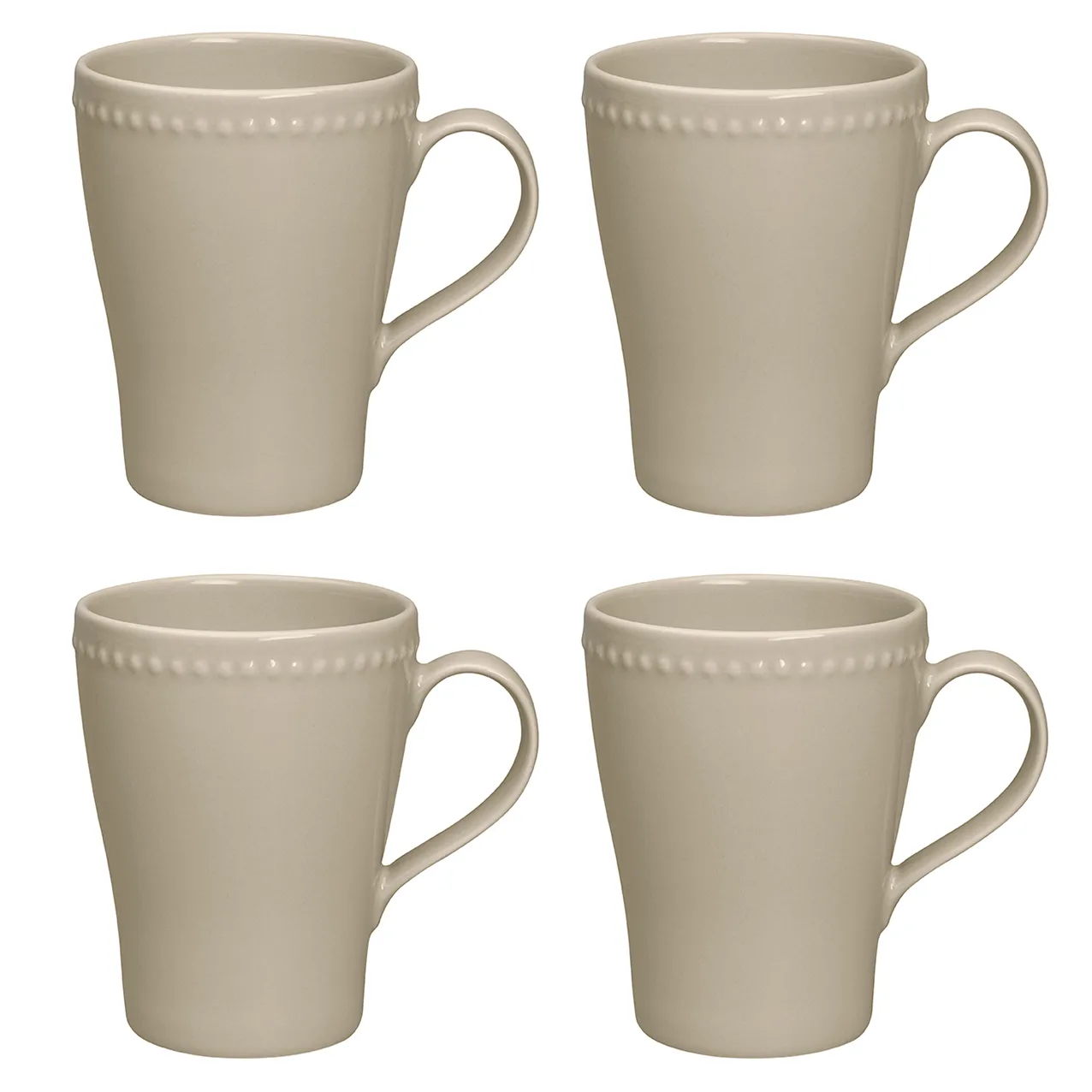 Tazza Dots 35 cl confezione da 4, Beige Scandi Living
