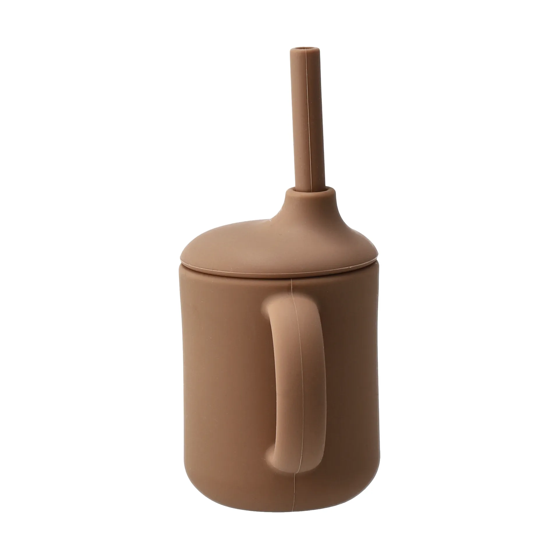 Tazza Idun con cannuccia in silicone 120 ml, Nocciola Scandi Living