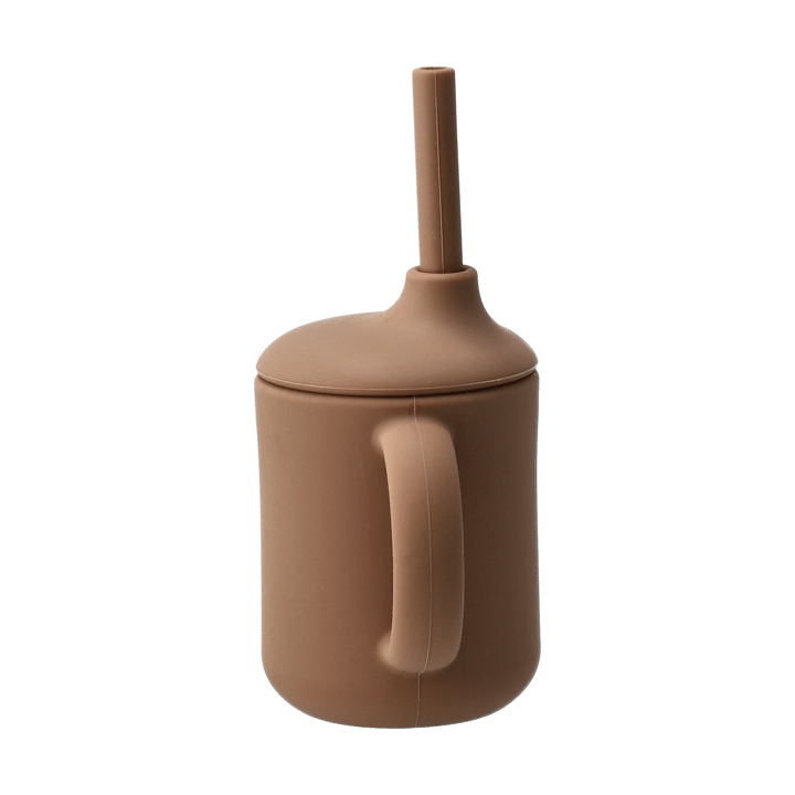 Tazza Idun con cannuccia in silicone 120 ml, Nocciola Scandi Living