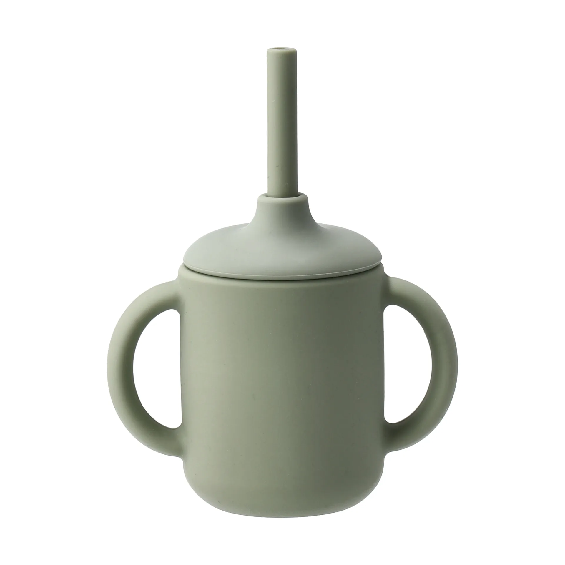 Tazza Idun con cannuccia in silicone 120 ml, Verde Scandi Living