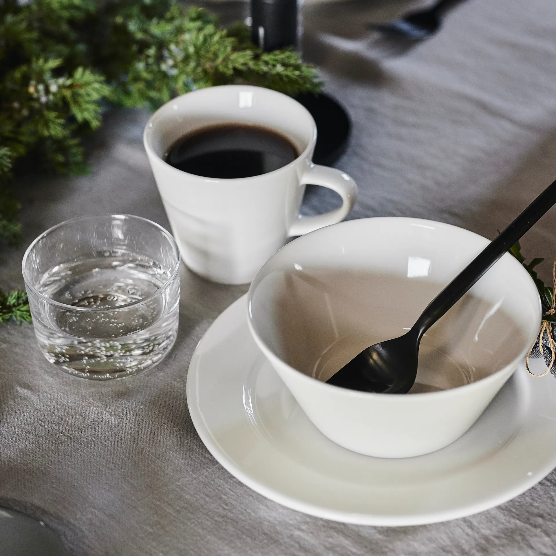 Tazza Kalk 30 cl confezione da 4, bianco Scandi Living