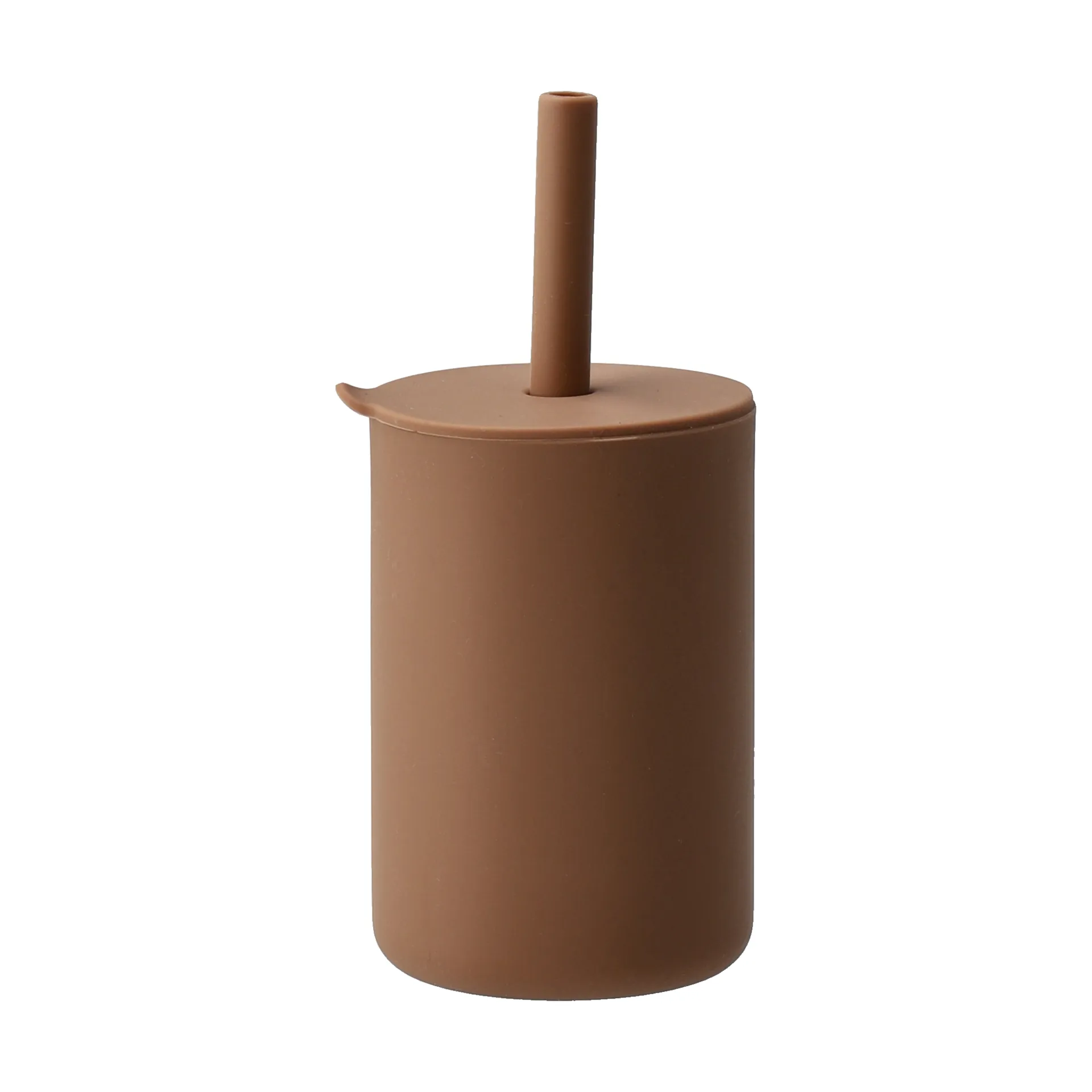 Tazza Vega con cannuccia in silicone, Nocciola Scandi Living