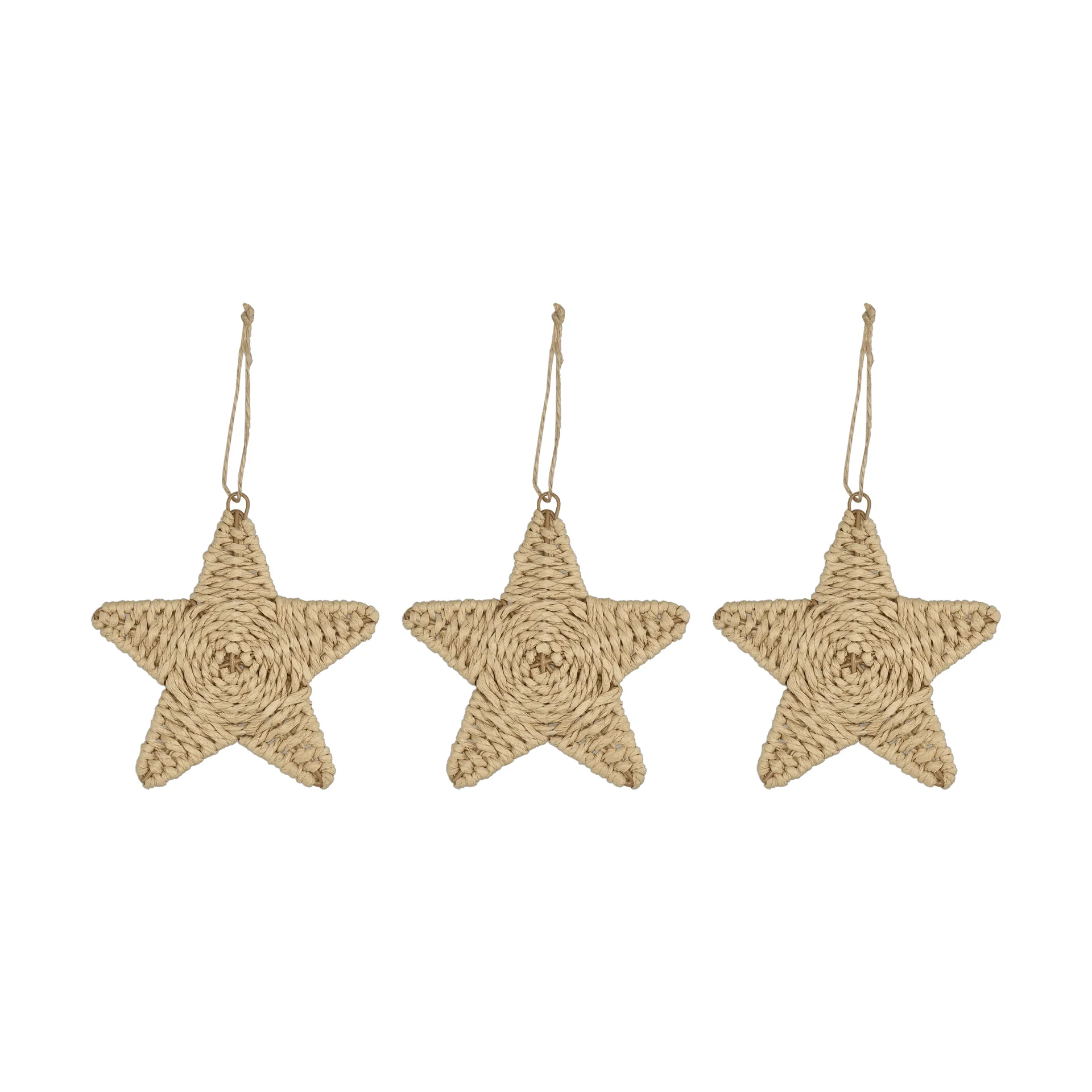 Twine decorazione per albero a stella, set da 3, Naturale Scandi Living