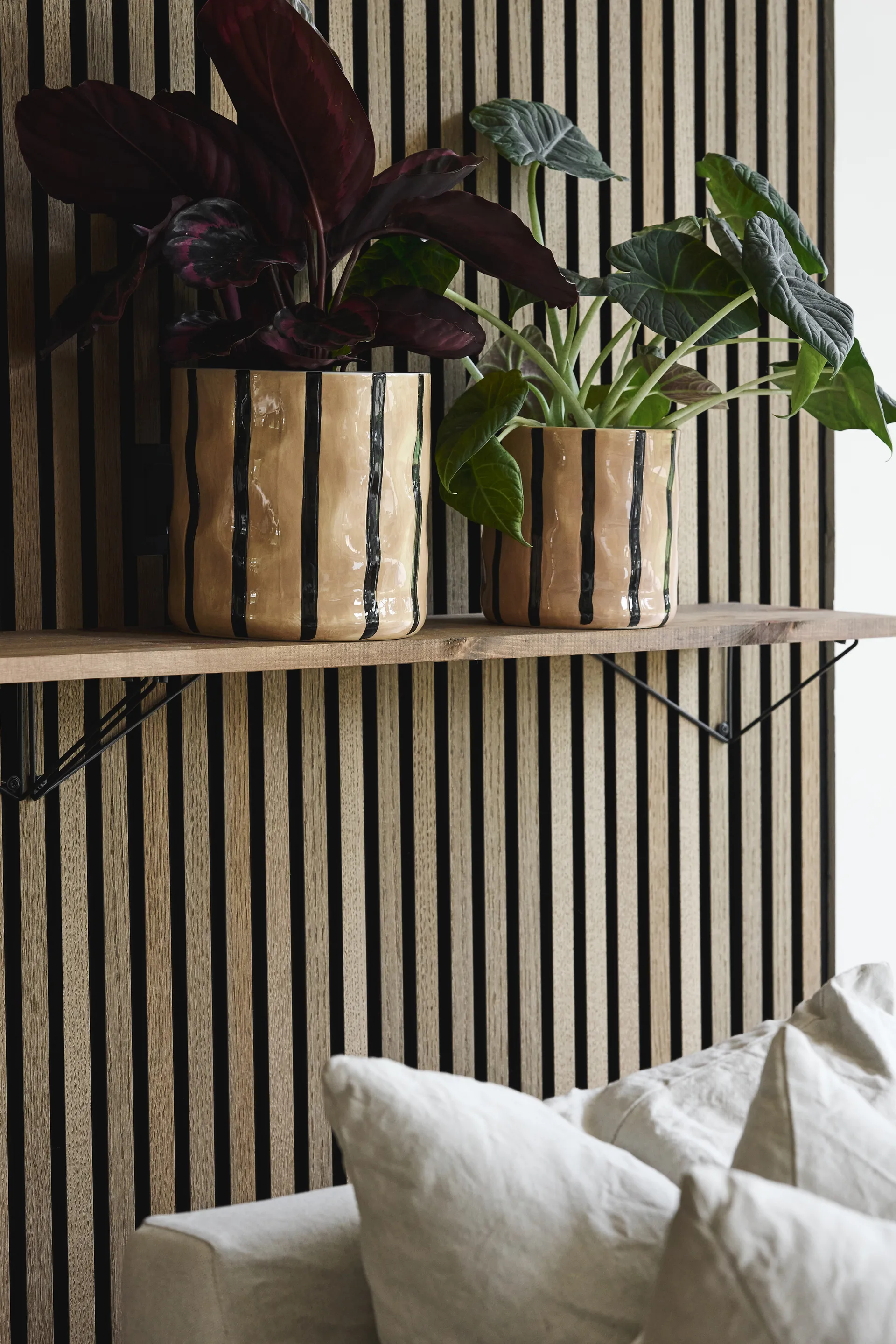 Vaso da fiori Thrive Ø 20 cm, Beige-nero Scandi Living
