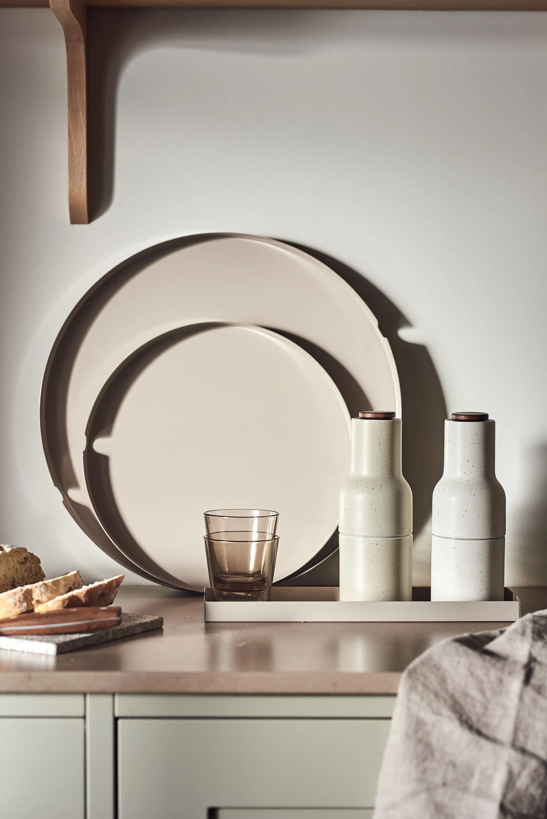 Vassoio Edgy 10x32 cm, Greige  Scandi Living