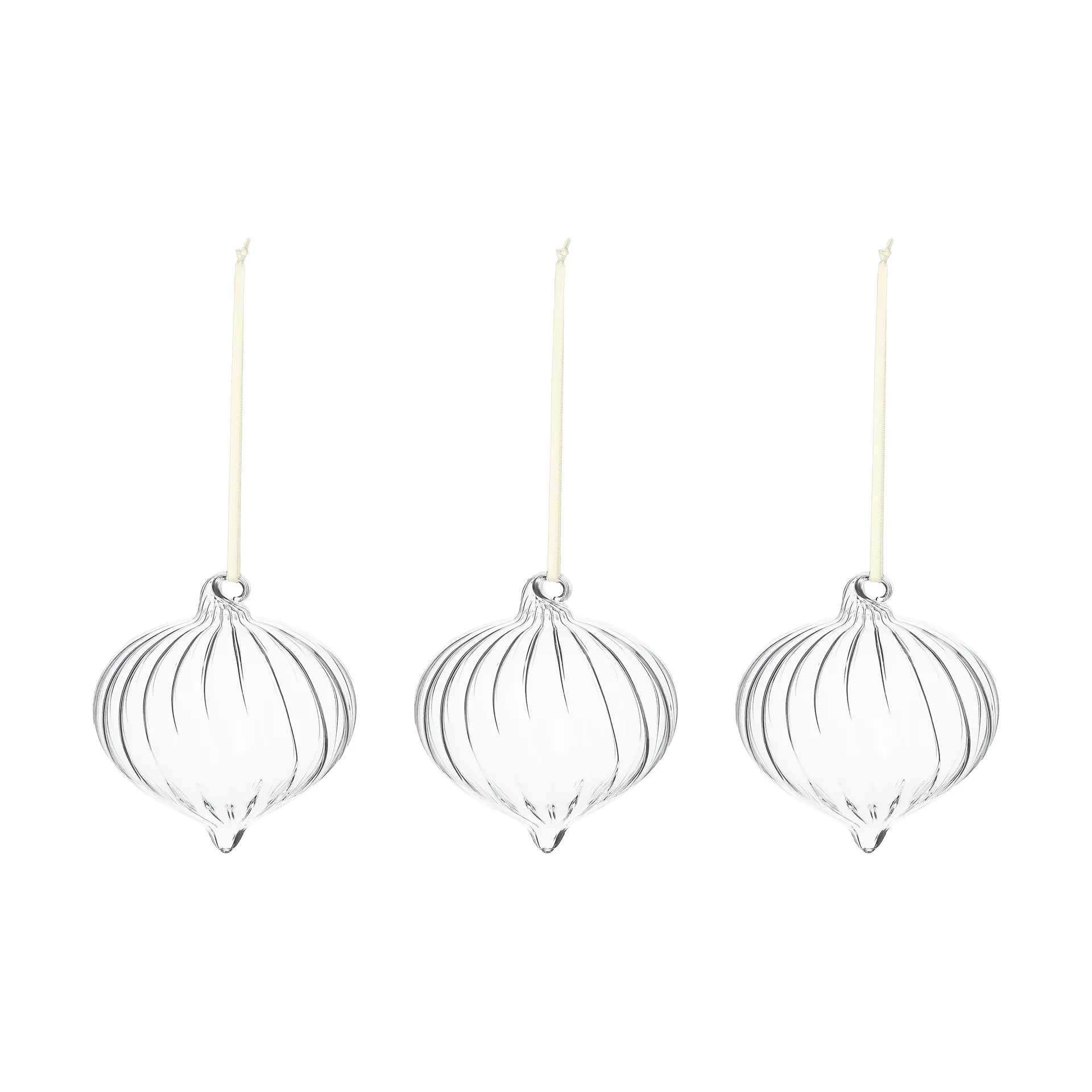 Whisper palline di Natale 3 pezzi, Chiaro Scandi Living
