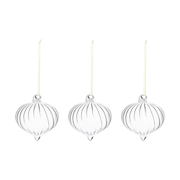 Whisper palline di Natale 3 pezzi - Chiaro - Scandi Living