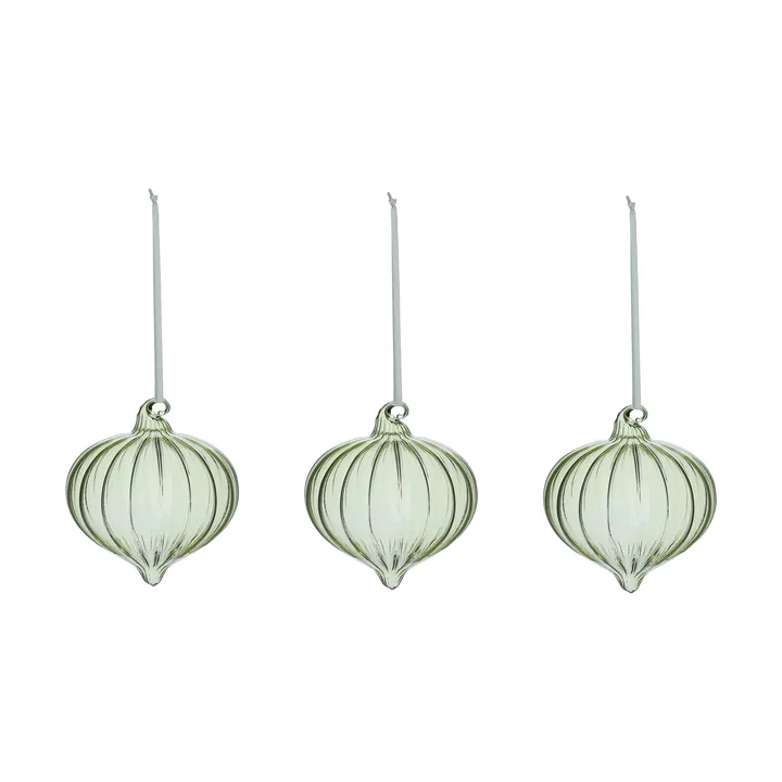 Whisper palline di Natale 3 pezzi - Verde - Scandi Living