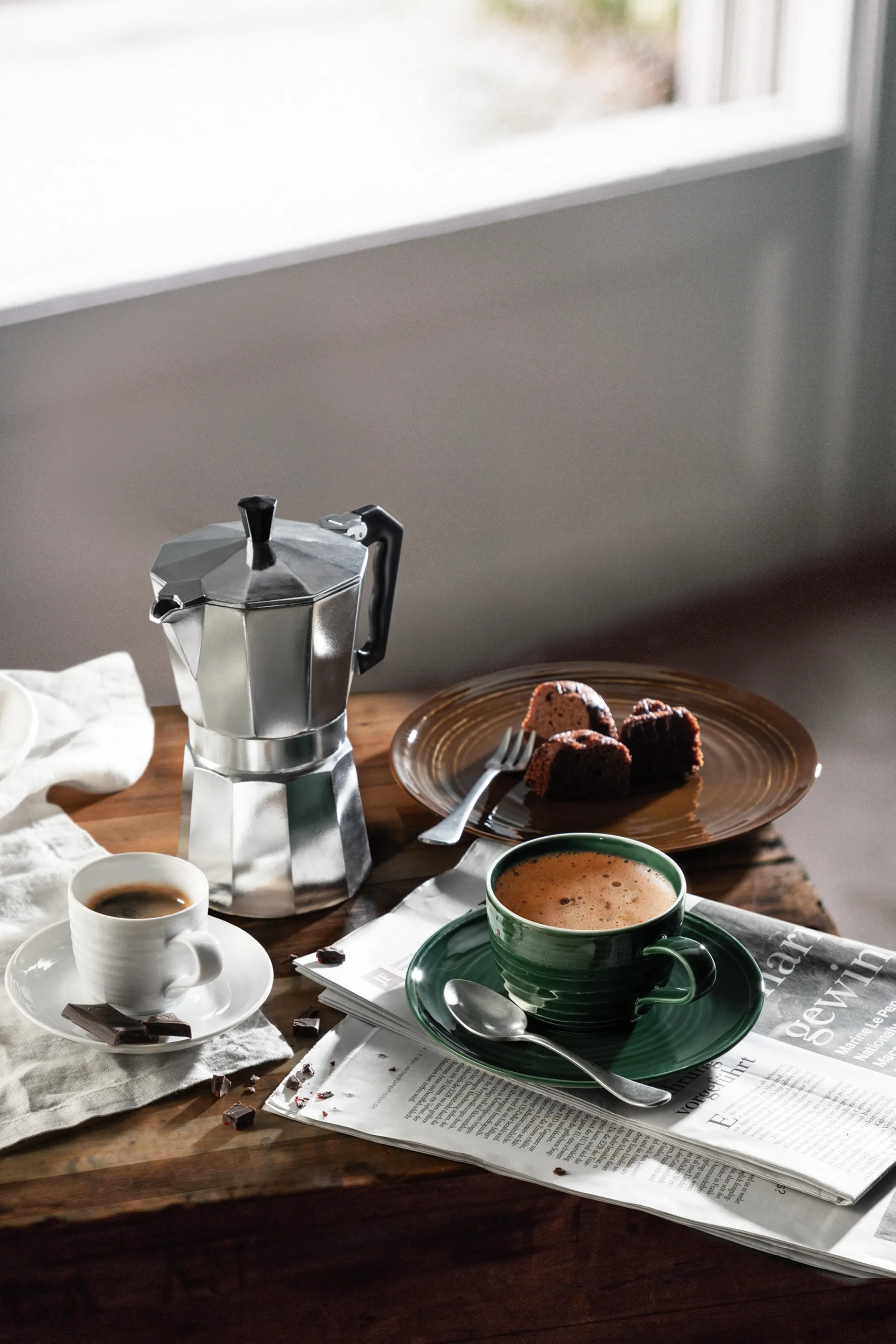 Piattino da caffè Terra, Ø 16,1 cm, confezione da 6, Verde muschio Seltmann Weiden