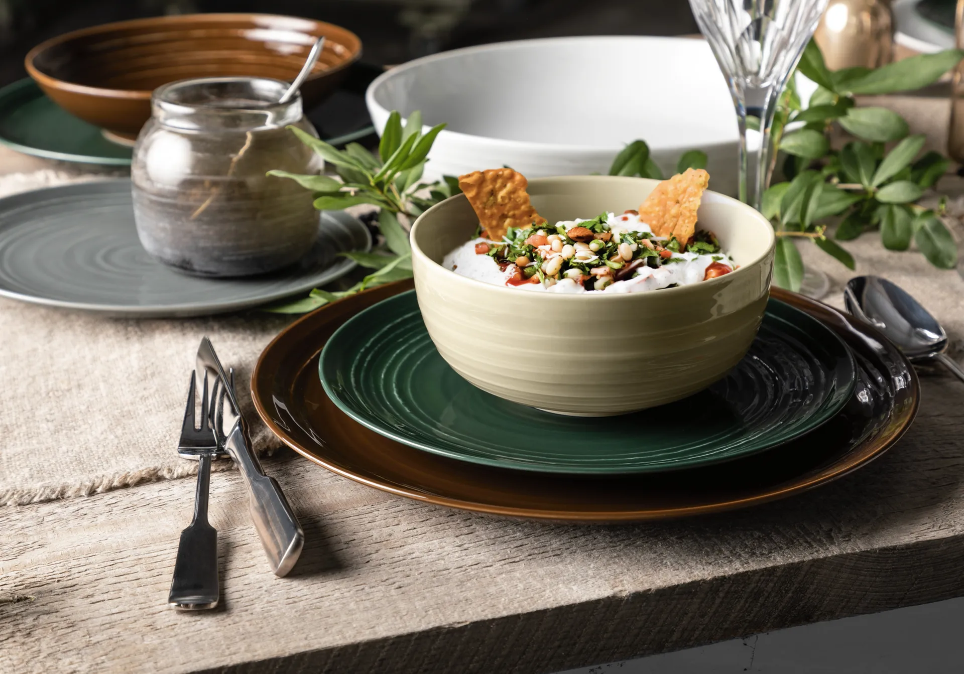 Piatto Terra, Ø 27,8 cm, confezione da 6, Verde muschio Seltmann Weiden