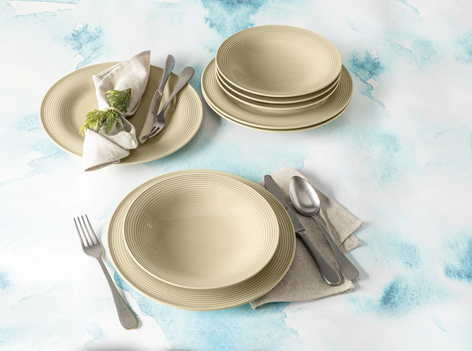 Servizio Beat, 12 pezzi, Sand beige Seltmann Weiden