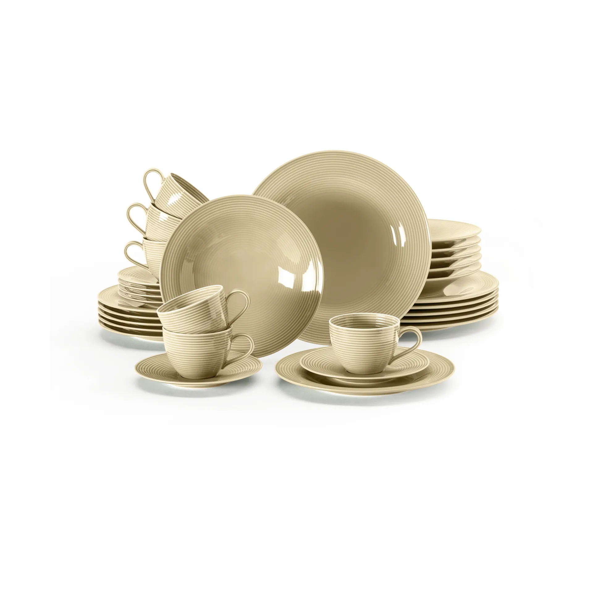 Servizio Beat, 30 pezzi, Sand beige Seltmann Weiden