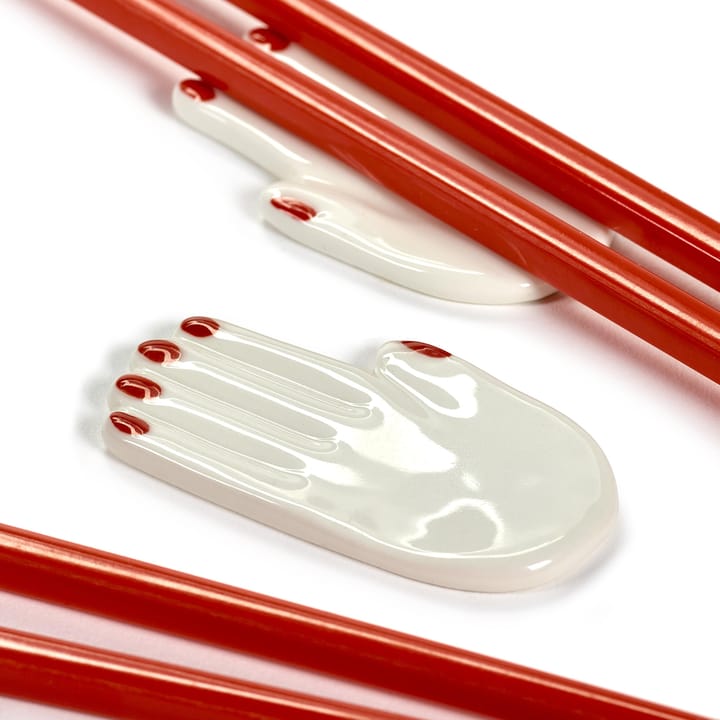 Bacchette Table Nomade con supporto 6 pezzi, rosso Serax