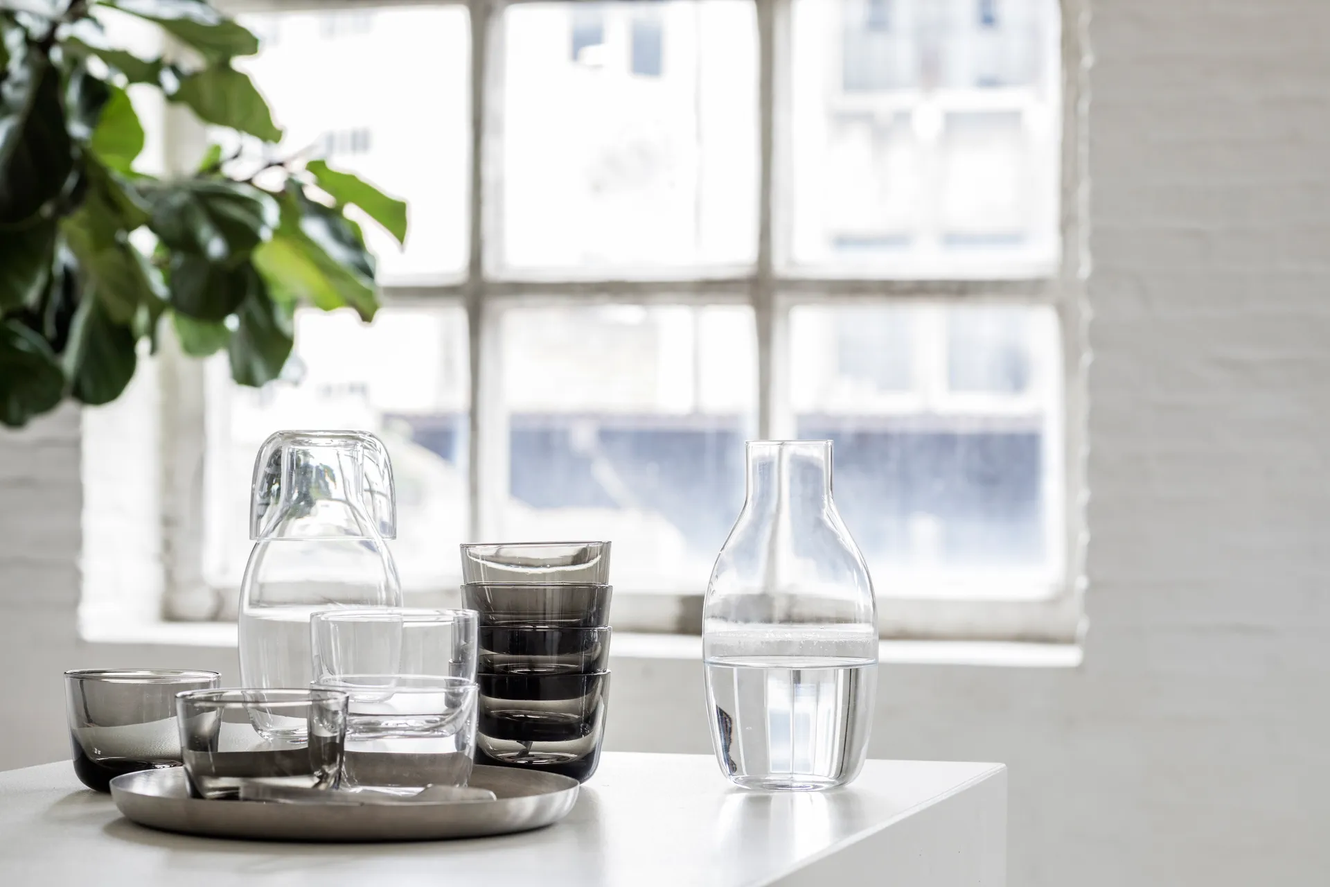 Bicchiere basso Cena Ø 8,5 cm, Grigio fumé Serax