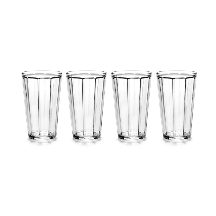 Bicchiere longdrink Surface 45 cl confezione da 4 trasparente - Serax