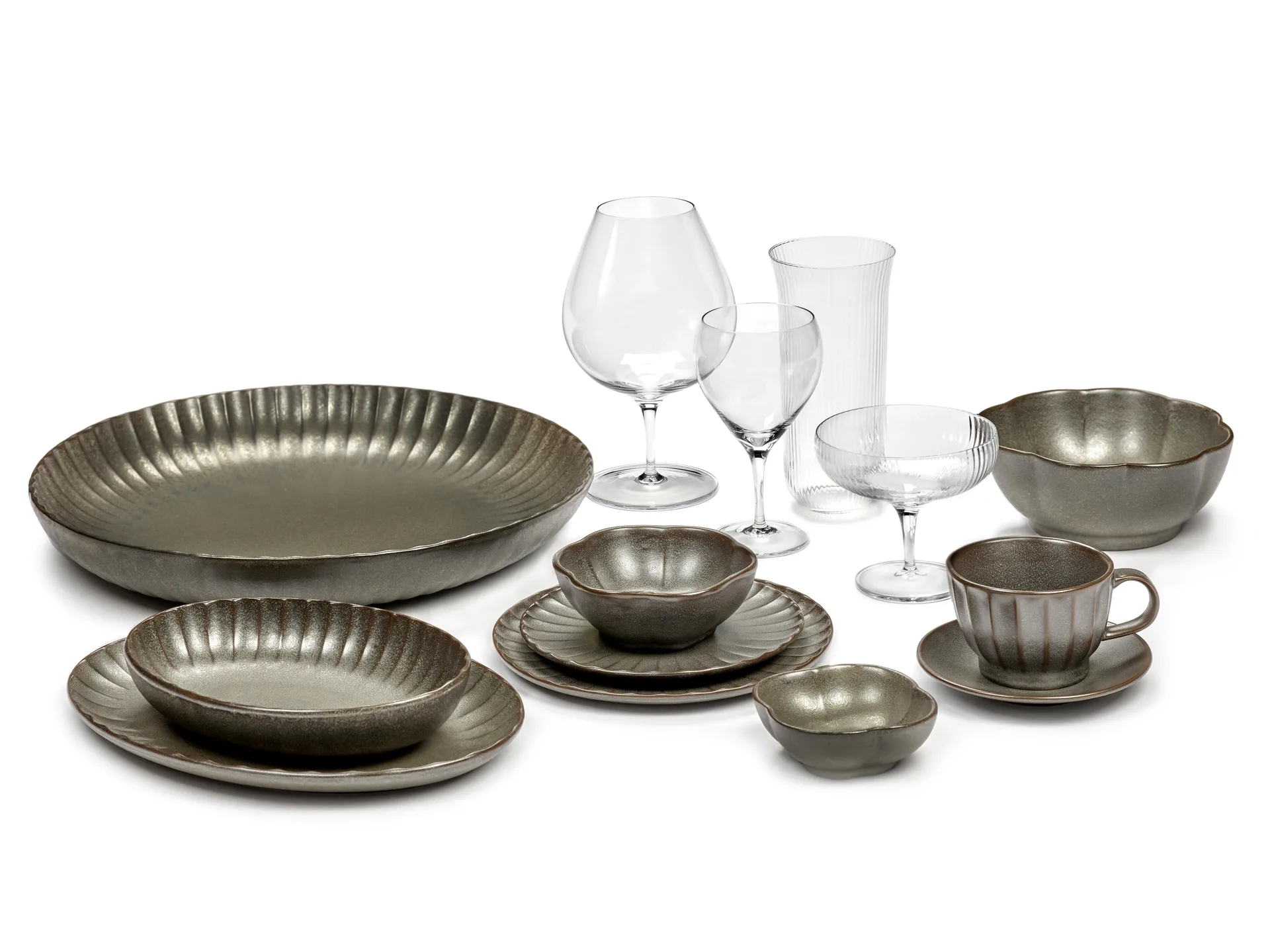 Ciotola da portata M Inku Ø 32 cm, Verde Serax