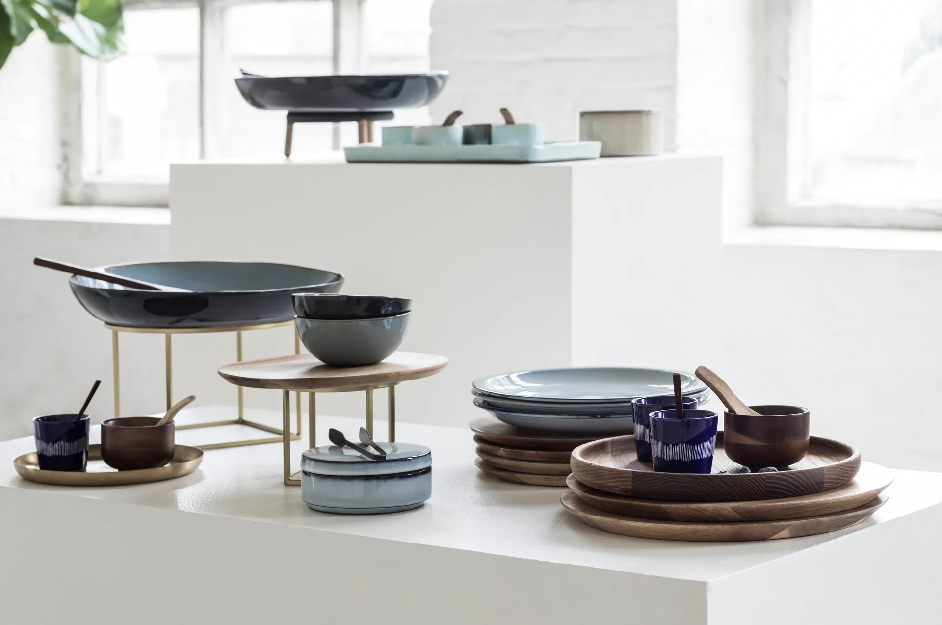 Ciotola Pure, 3 parti impilabili Ø 14 cm, Blu Serax