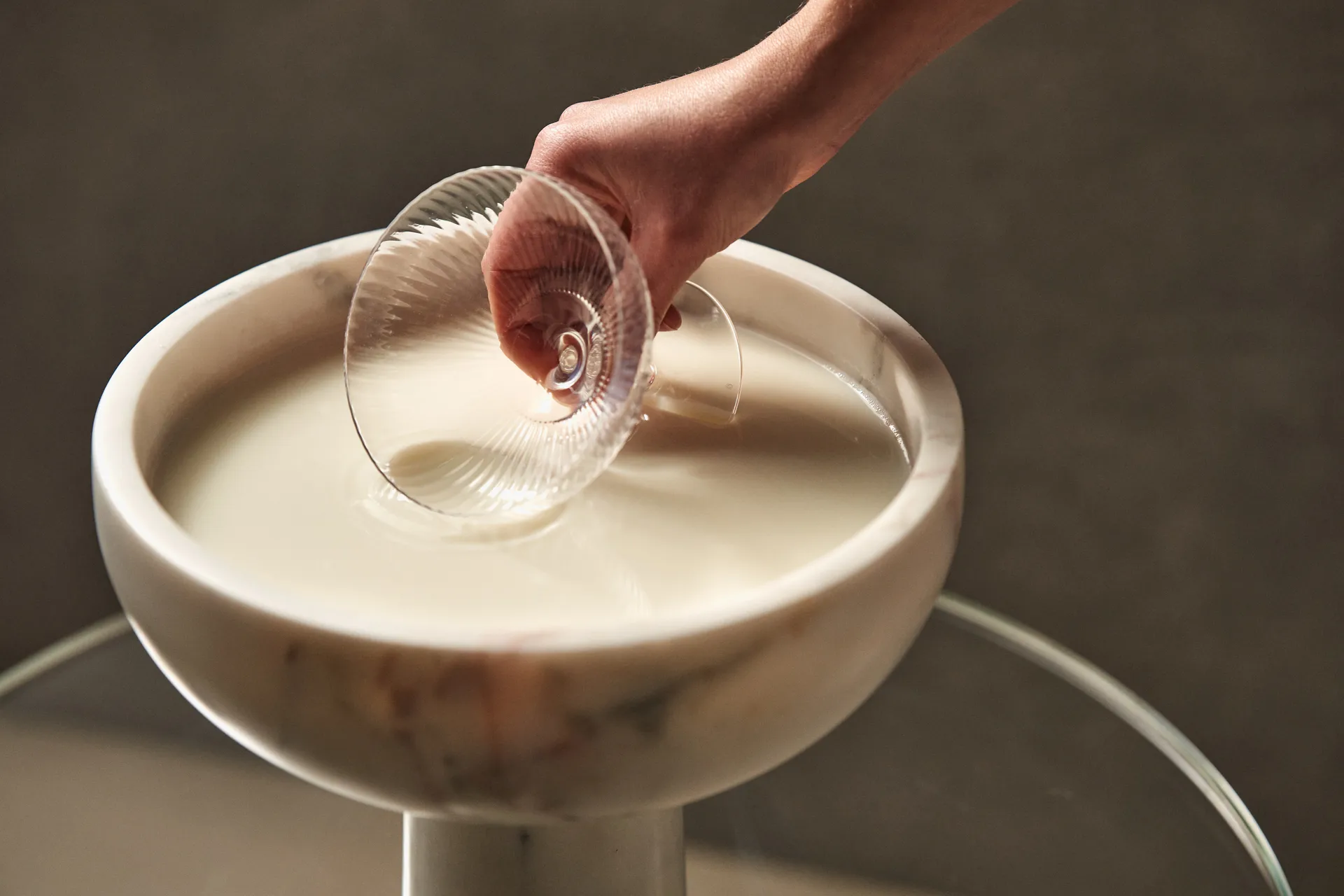 Coppa da champagne Inku 15 cl, Trasparente Serax