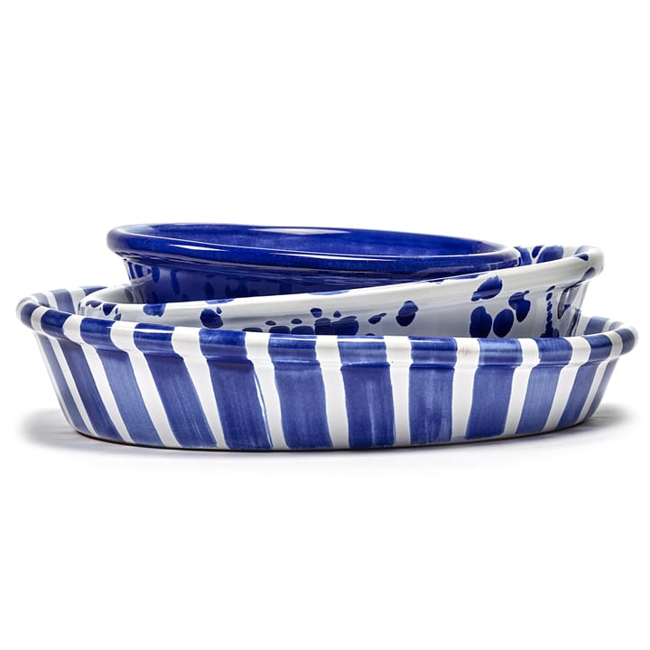 Insalatiera Table Nomade L, bianco-blu Serax