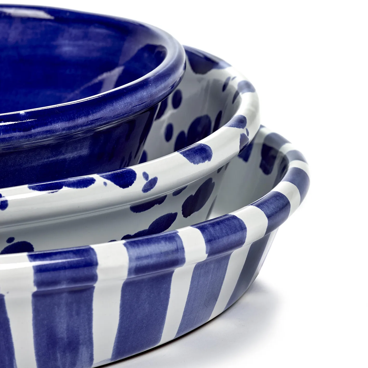 Insalatiera Table Nomade L, bianco-blu Serax